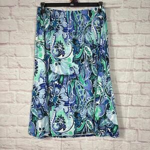 Carole Christian Floral A-Line Skirt Size XL